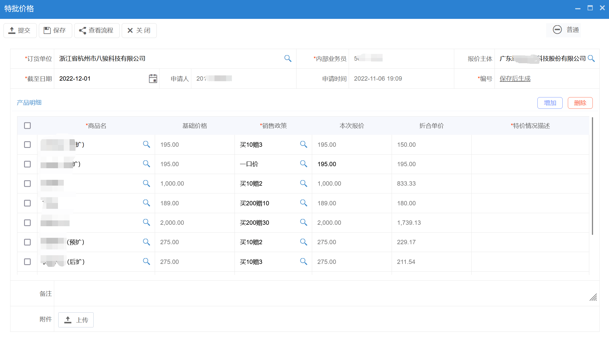 特价审批