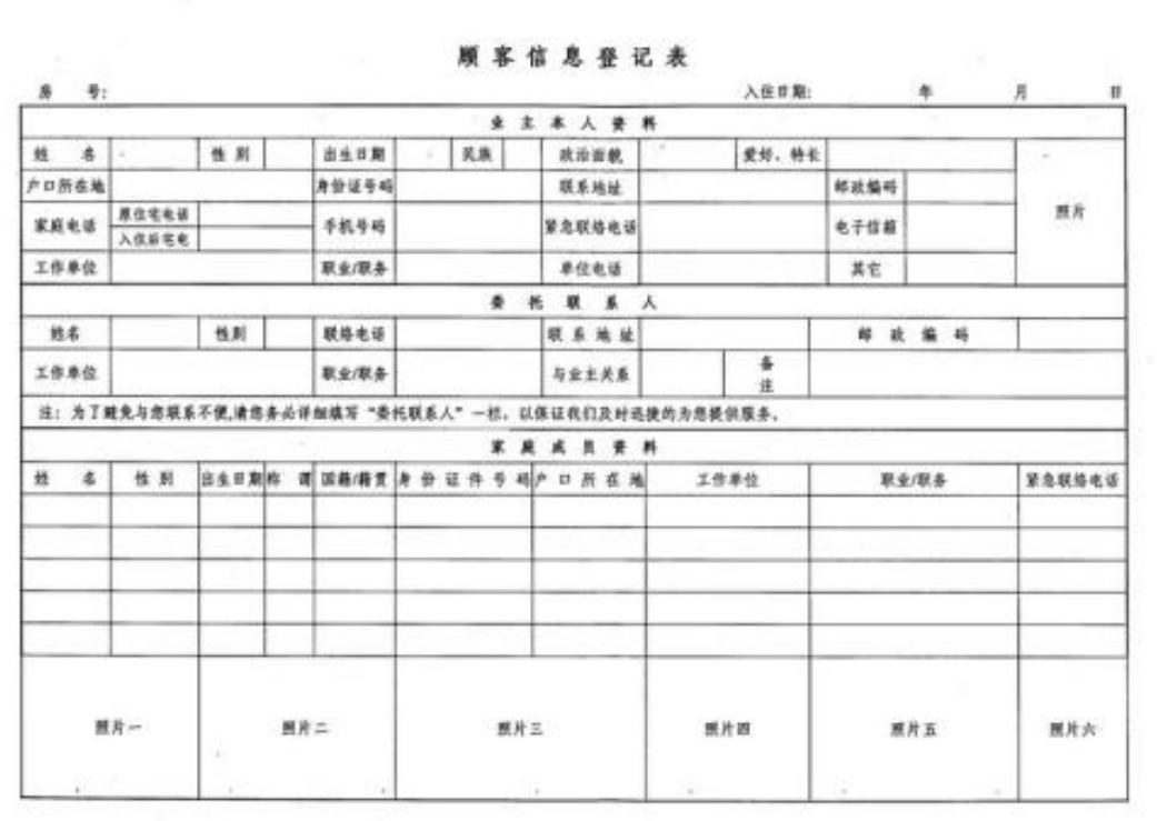 客户信息表