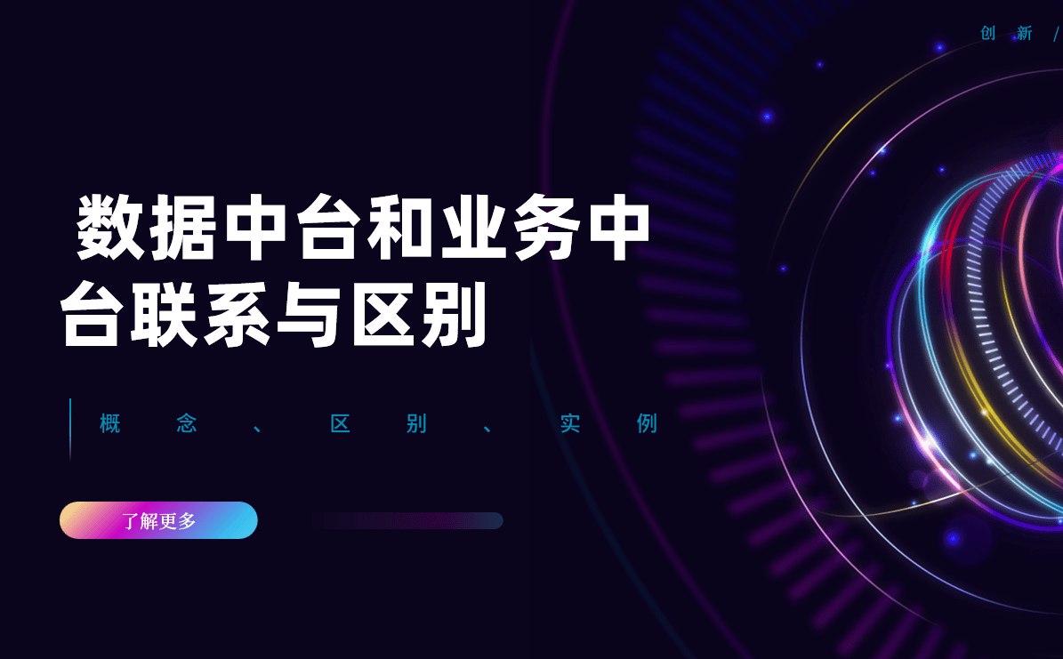  数据中台和业务中台