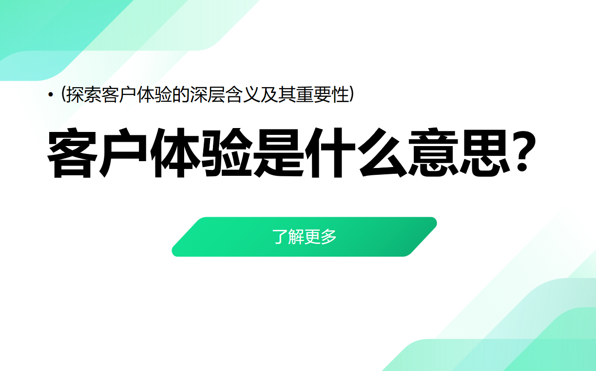 客户体验