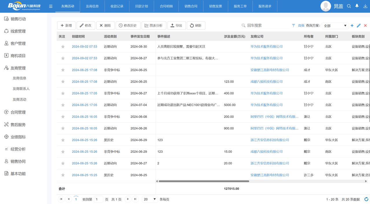 友商活动管理